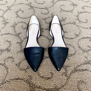 nine west leather pointed toe flat